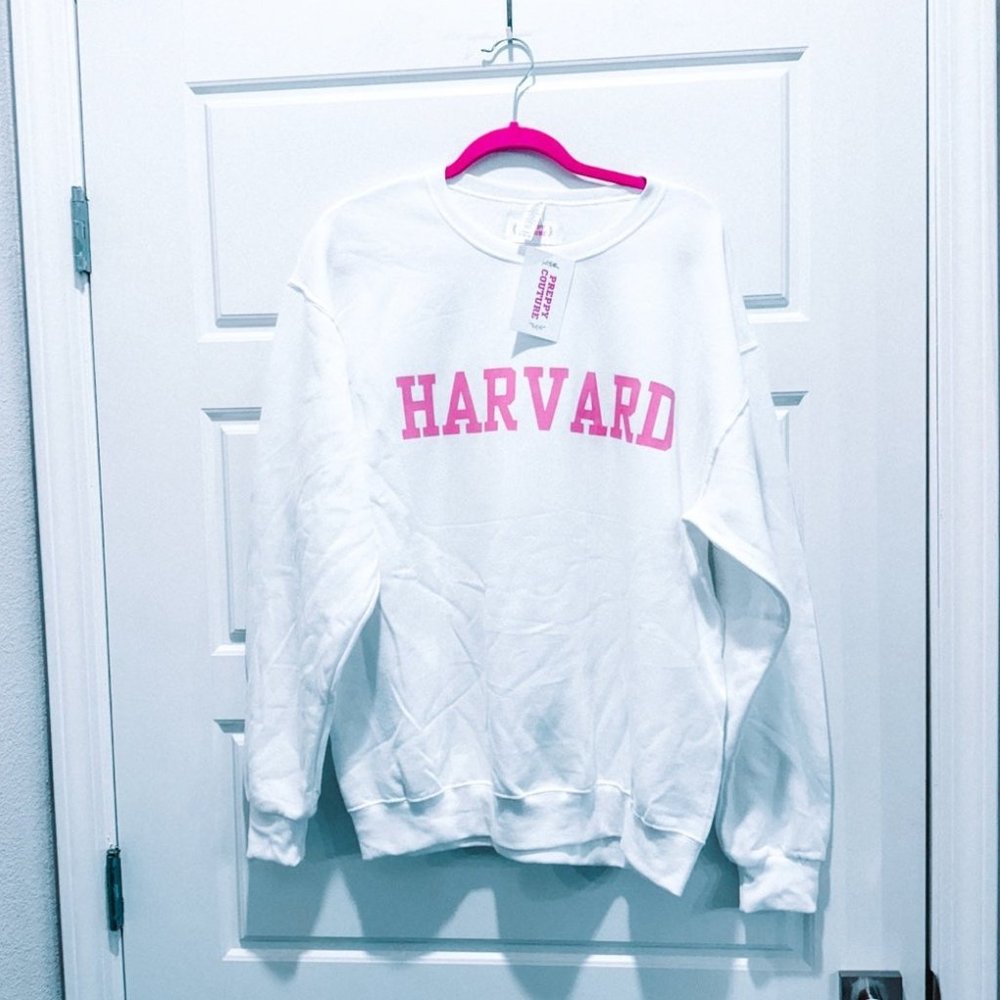 Preppy Couture Harvard Crewneck Sweatshirt Pink Legally Blonde